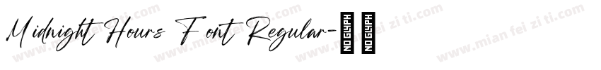 Midnight Hours Font Regular字体转换